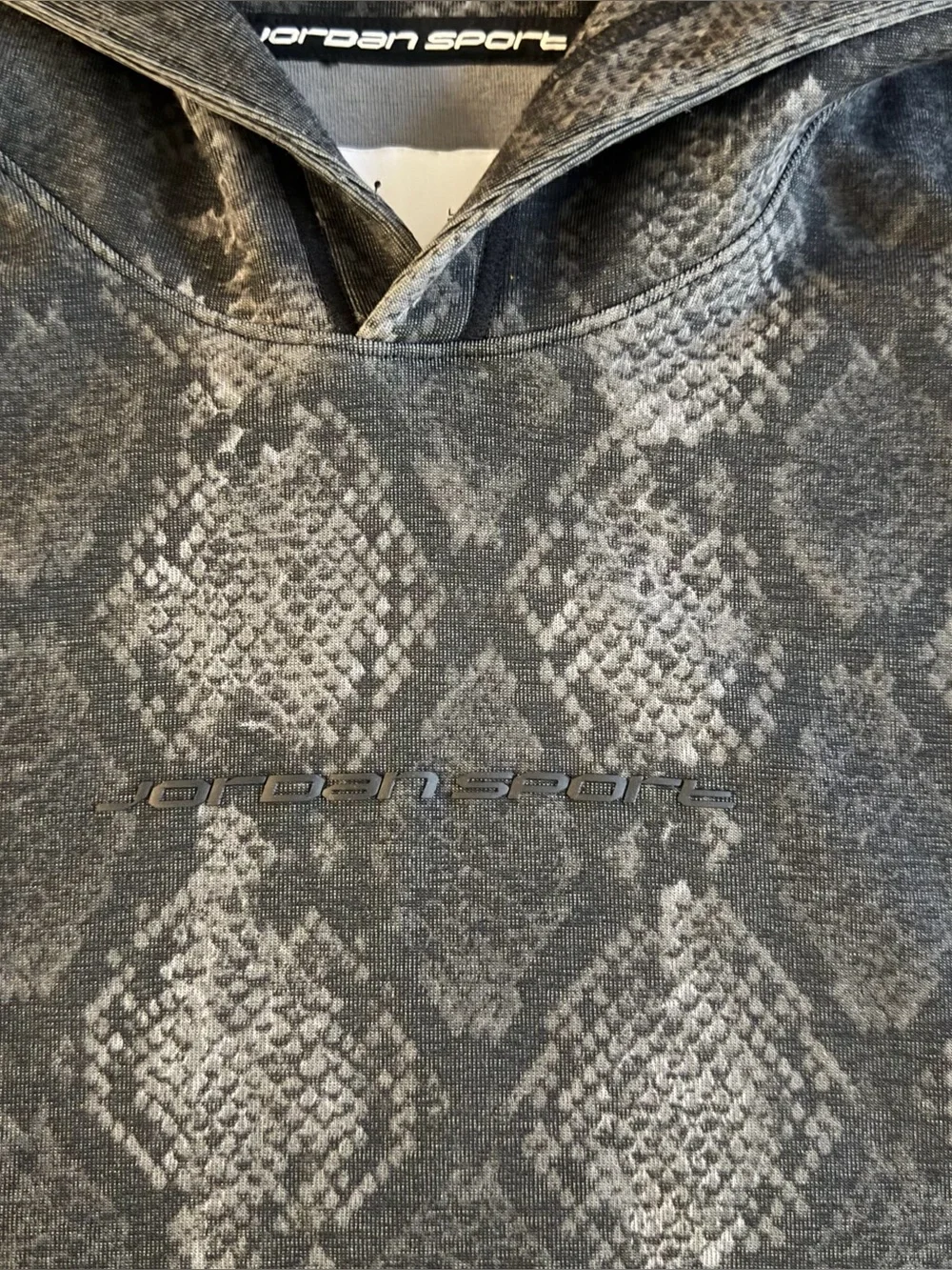 Jordan Sport Nike Snakeskin Hoodie Men L Baller Y2K Streets New York Harlem Goon